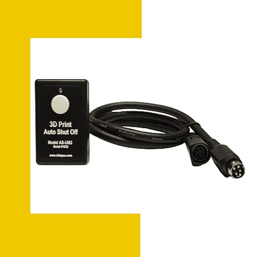 Black USB RFID reader with a coiled cable on white and yellow background.
